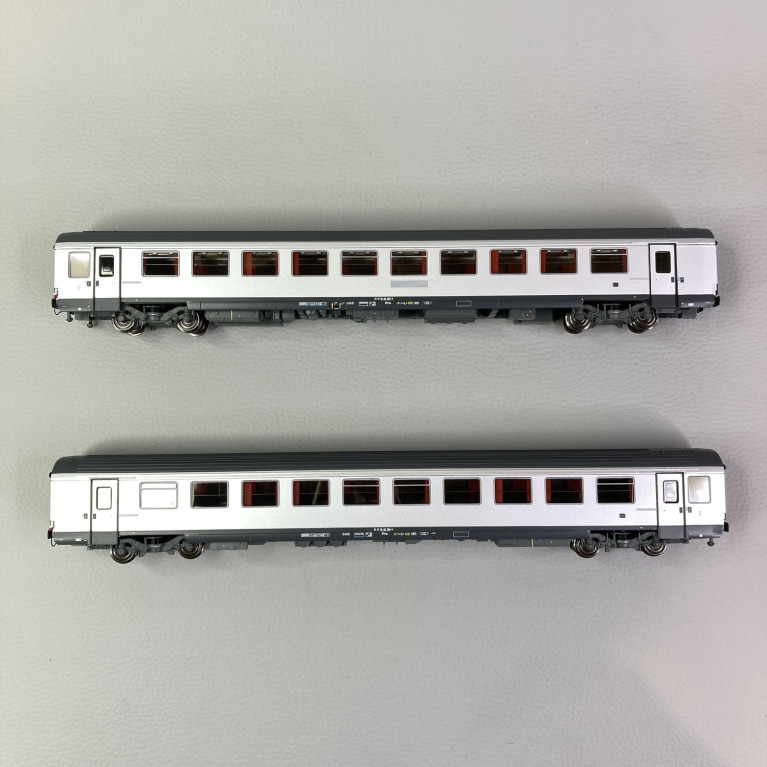 2 voitures Corail VTU PLC A10rtu, affrètement, avant pelliculage, Sncf, Ep V - LSMODELS 40996 - HO 1/87