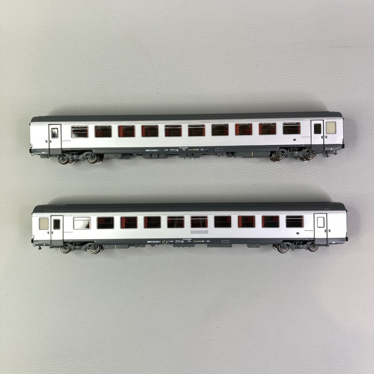 2 voitures Corail VTU PLC A10rtu, affrètement, avant pelliculage, Sncf, Ep V - LSMODELS 40996 - HO 1/87