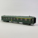 Voiture OCEM RA A3B5 mixte 1/2CL, logo encadré jaune, Sncf, Ep IV - REE VB-387 - HO 1/87