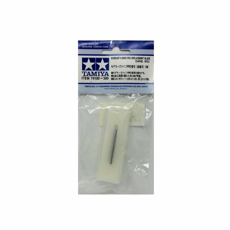 3 lames courbes pour couteau -TAMIYA 74100