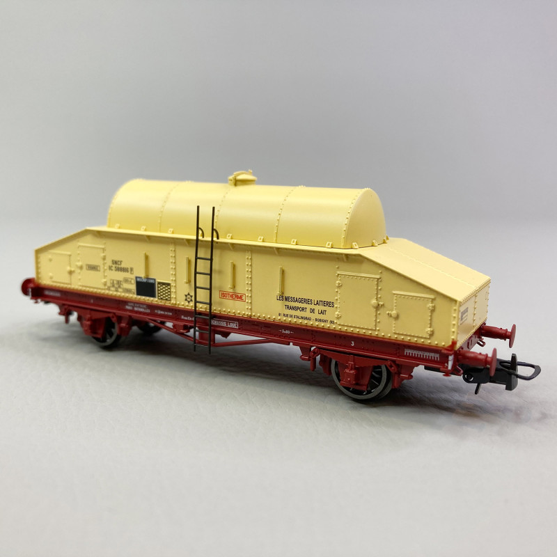 Wagon Isotherme Fleischmann HO Messageries Laitières SNCF - Epoque III - Occasion