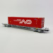 Wagon porte conteneur Sgss "Norbert Dentressangle", Sncf, Ep VI - JOUEF HJ6241 - HO 1/87