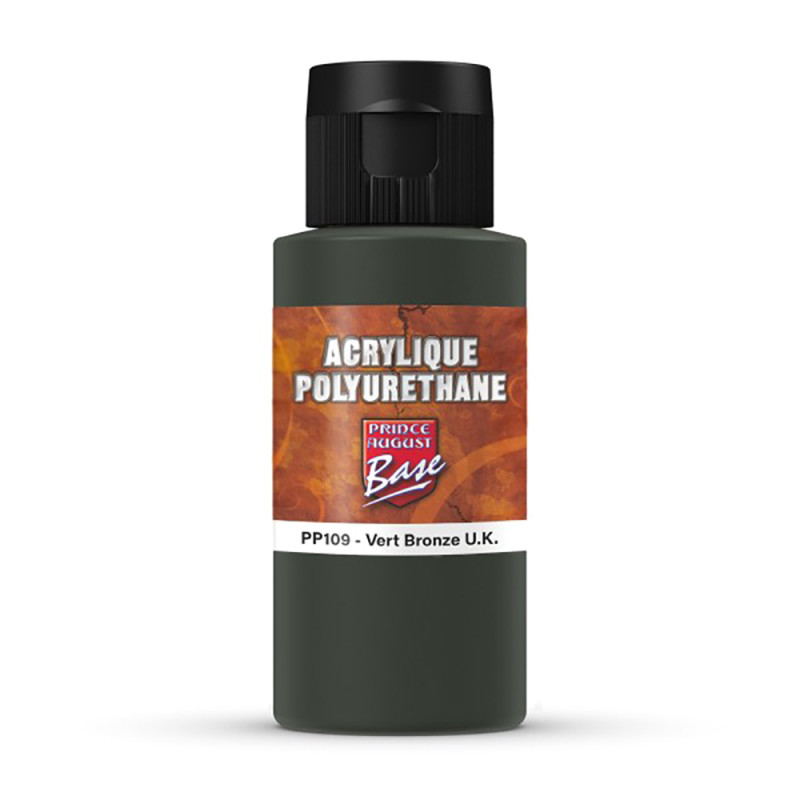 Base Acrylique Polyuréthane, Vert Bronze U.K. 60ml - PRINCE AUGUST PP109