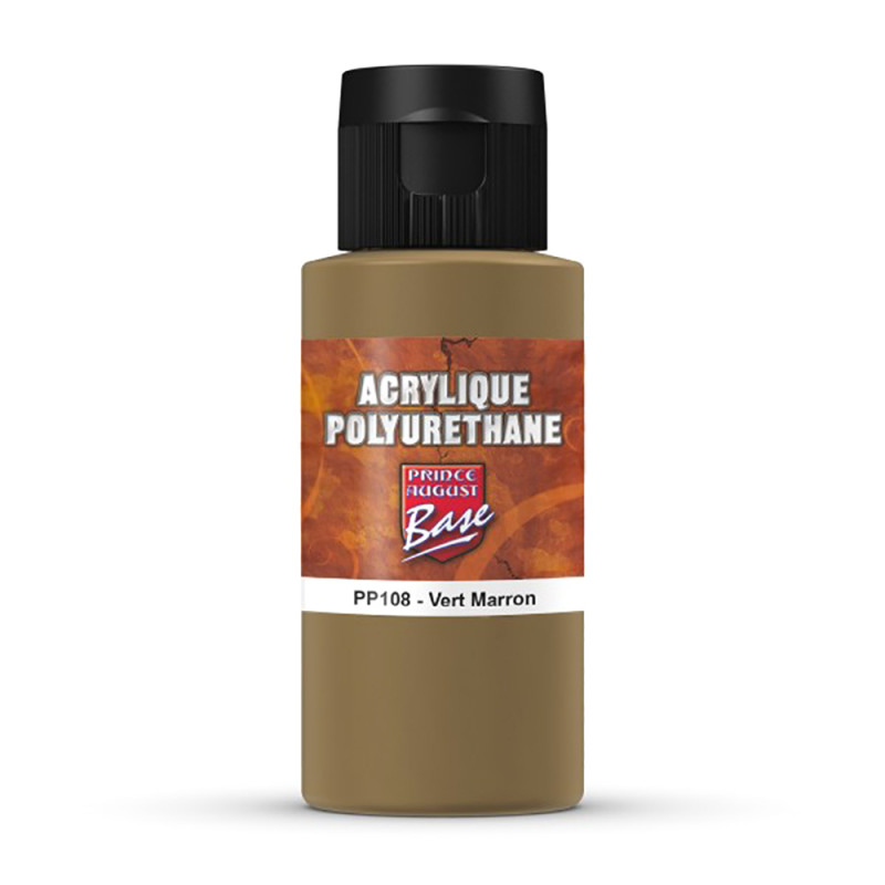 Base Acrylique Polyuréthane, Vert Marron 60ml - PRINCE AUGUST PP108