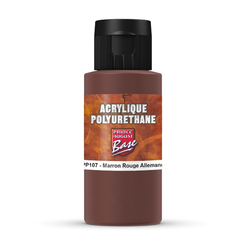 Base Acrylique Polyuréthane, Marron Rouge All 60ml - PRINCE AUGUST PP107