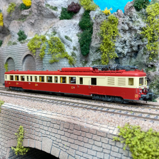 Autorail Z 7107, Avignon, toit rouge, Sncf, Ep IIId - R37 41055 - HO 1/87