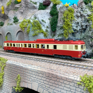 Autorail ZABD 7119, Avignon, toit rouge, Sncf, Ep IV - R37 41056 - HO 1/87