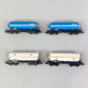 4 wagons citerne à gaz "Wacker / EVA", DB, Ep IV - MINITRIX 15538 - N 1/160