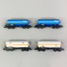 4 wagons citerne à gaz "Wacker / EVA", DB, Ep IV - MINITRIX 15538 - N 1/160