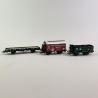 3 wagons de marchandises 2 essieux, K.Bay.Sts.B, Ep I - ROCO 77028 - HO 1/87