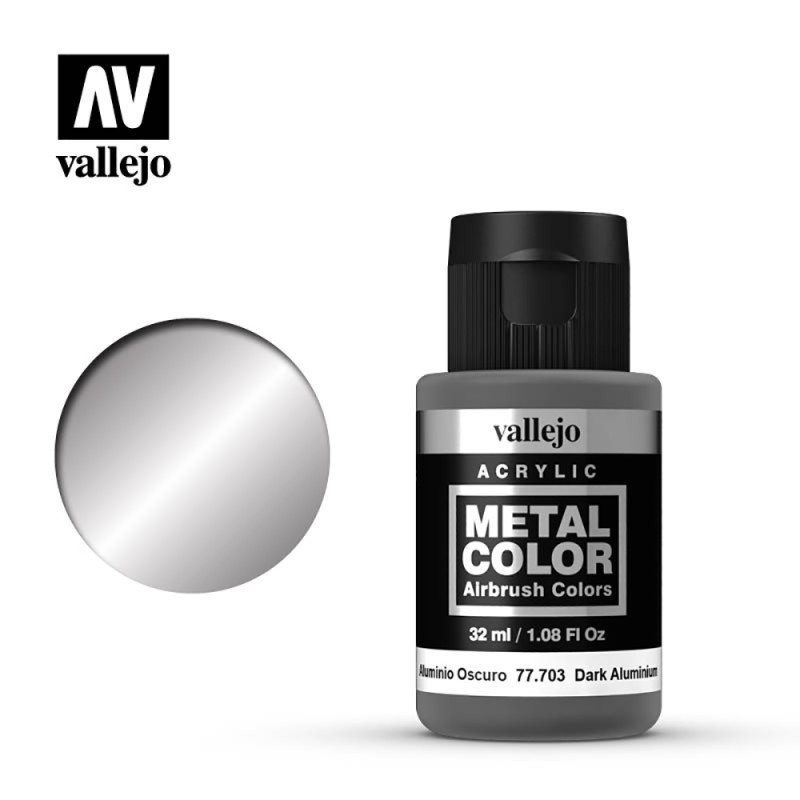 Peinture Aluminium Foncé, Metal Color 32 ml - VALLEJO 77703 Peinture Aluminium Foncé, Metal Color 32 ml - VALLEJO 77703