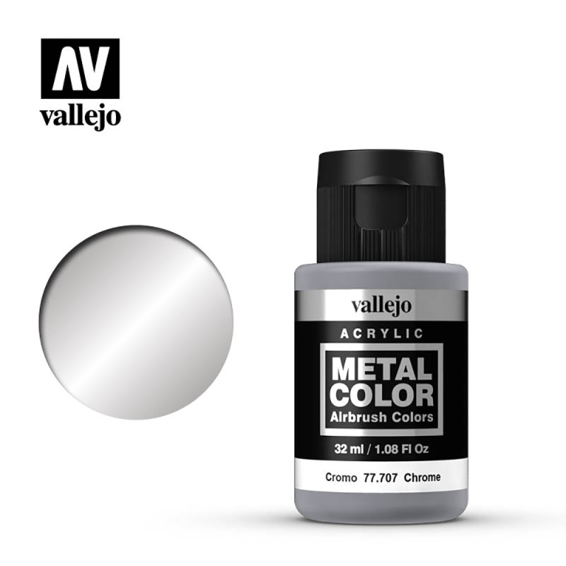 Peinture Chrome, Metal Color 32 ml - VALLEJO 77707 Peinture Chrome, Metal Color 32 ml - VALLEJO 77707