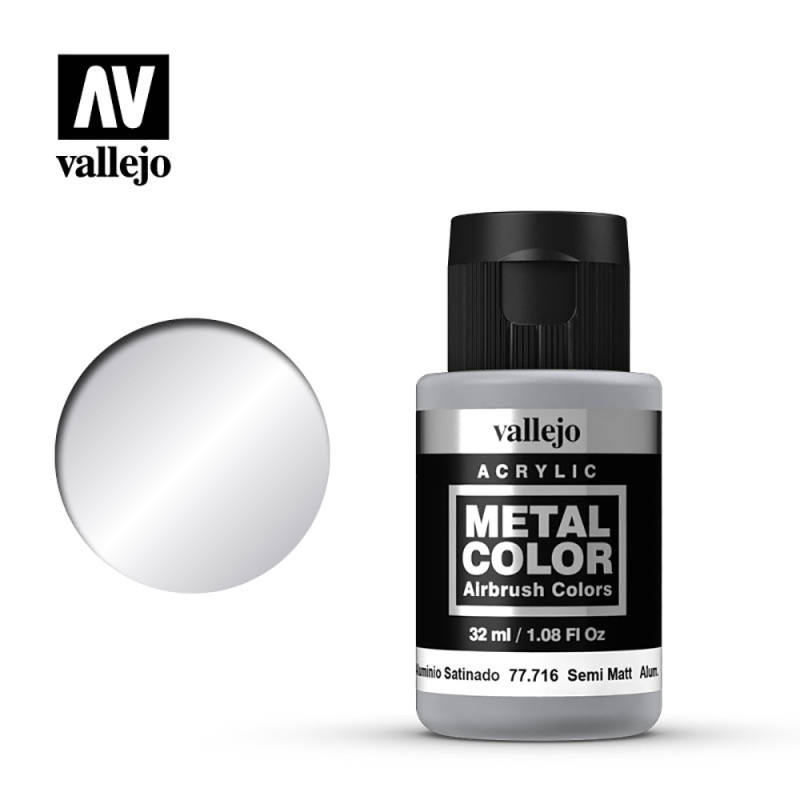 Peinture Aluminium Satiné, Metal Color 32 ml - VALLEJO 77716