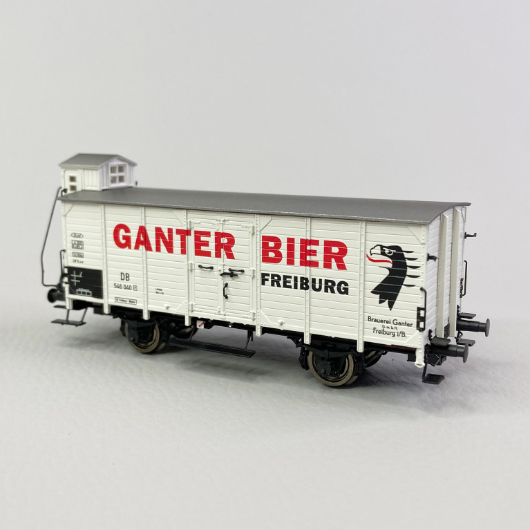 Fourgon couvert avec guérite "Ganter Bier", DB, Ep III - BRAWA 49871 - HO 1/87