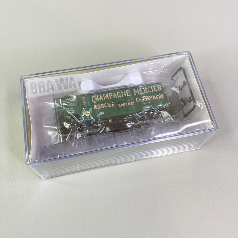 Wagon couvert G10 avec guérite "Champagne Mercier", Alsace Lorraine, Ep I - BRAWA 49863 - HO 1/87