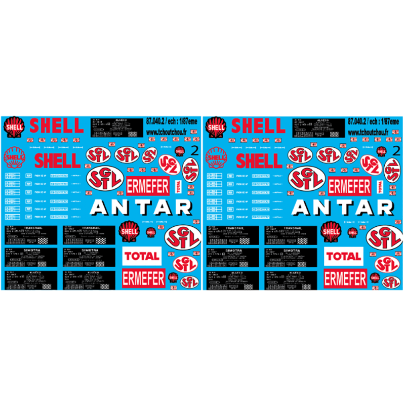 Décalcomanies HO Pour Train - SNCF Époque 5 - 6 Wagons Ballast + 2 Locomotives Travaux