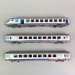 3 voitures Vu/Vtu "AURA", logo Carmillon, voiture pilote, Sncf, Ep VI - LSMODELS 41232DC - HO 1/87