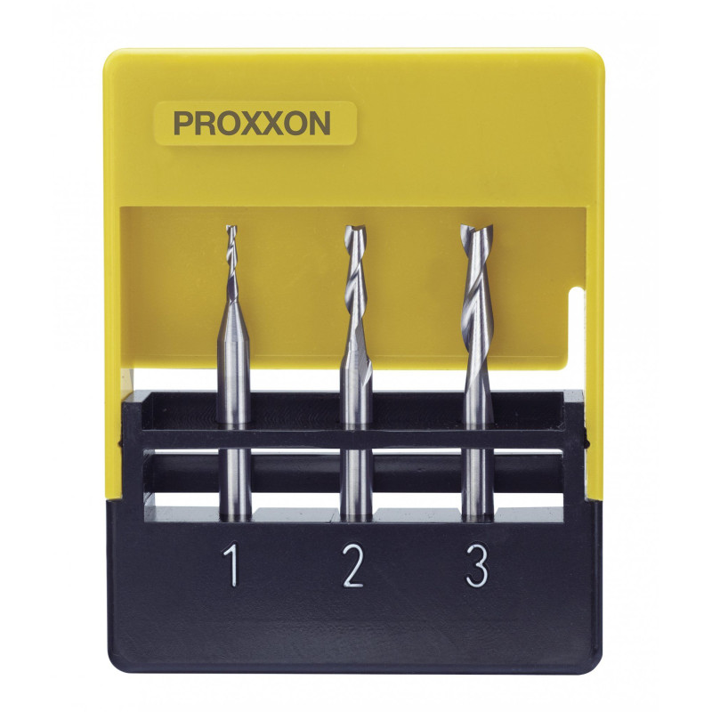 Jeu de 3 fraises sur tige en métal renforcé - PROXXON 27116 Jeu de 3 fraises sur tige en métal renforcé - PROXXON 27116