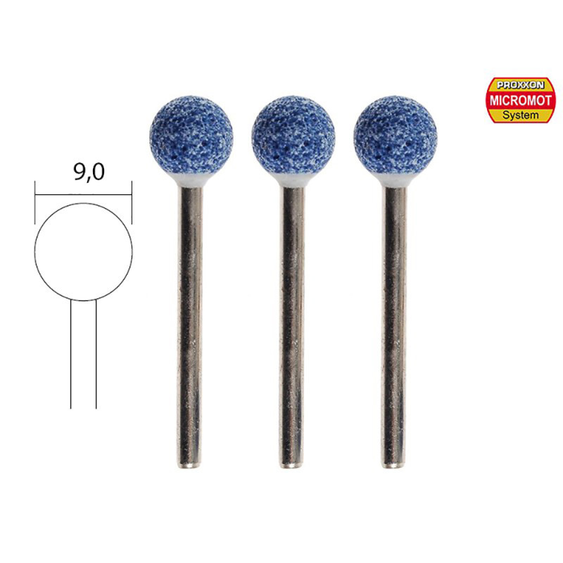 Meule, corindon "Boule" Ø9mm (x3) - PROXXON 28782 Meule, corindon "Boule" Ø9mm (x3) - PROXXON 28782