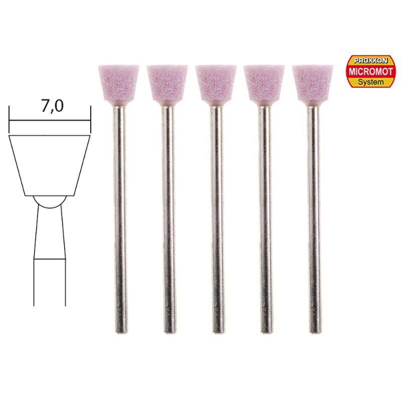 Meule, corindon rose Ø7mm (x5) - PROXXON 28778 Meule, corindon rose Ø7mm (x5) - PROXXON 28778