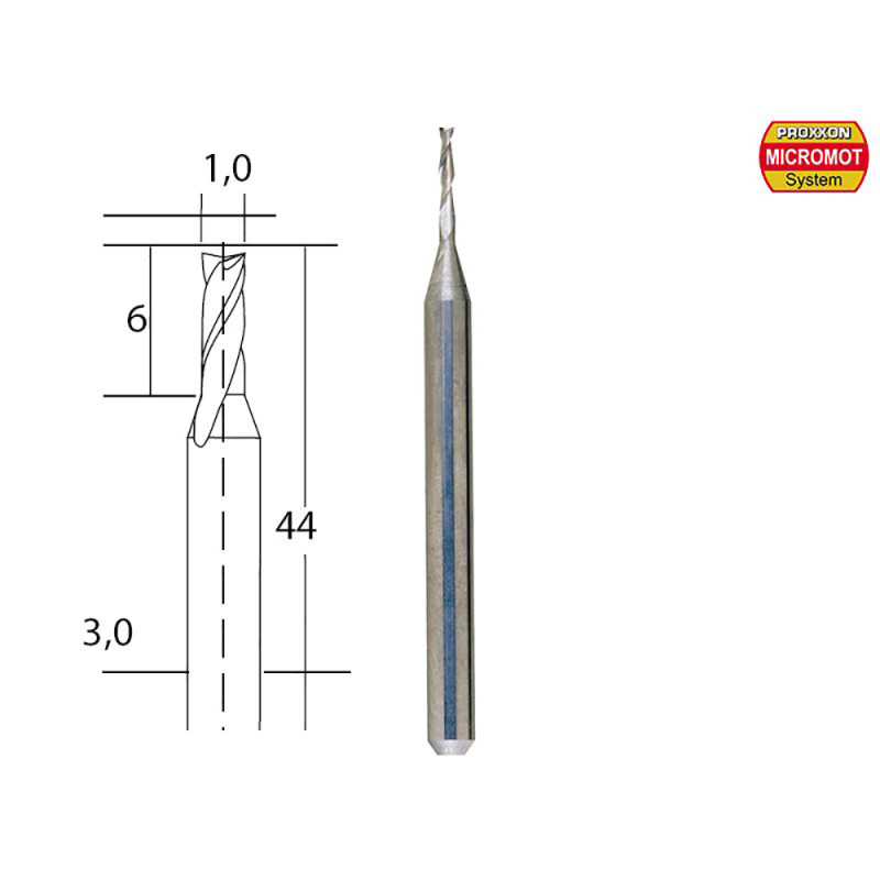 Embout de fraise en métal renforcé Ø1mm - PROXXON 28758 Embout de fraise en métal renforcé Ø1mm - PROXXON 28758