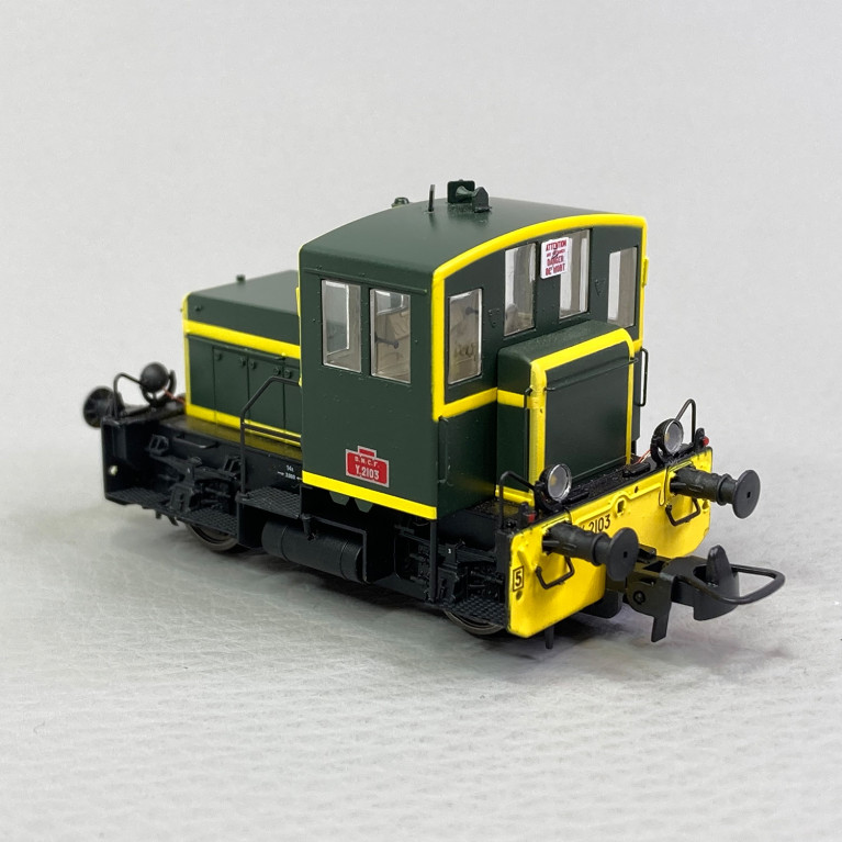 Locotracteur diesel Y 2103, vert 301, Sud-Est, Sncf, Ep IV - REE MB-147 - HO 1/87