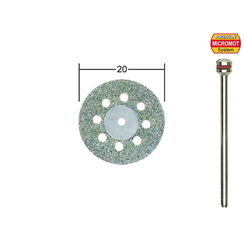 Disque diamanté avec aérations Ø20mm - PROXXON 28844