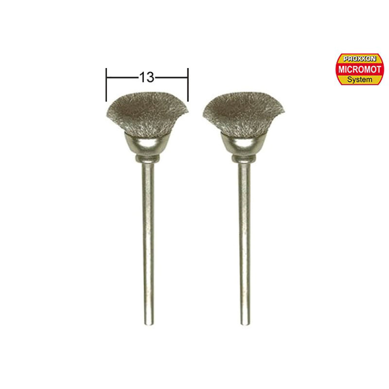 Brosses en acier "Pinceau Rond" Ø13mm (x2) - PROXXON 28953