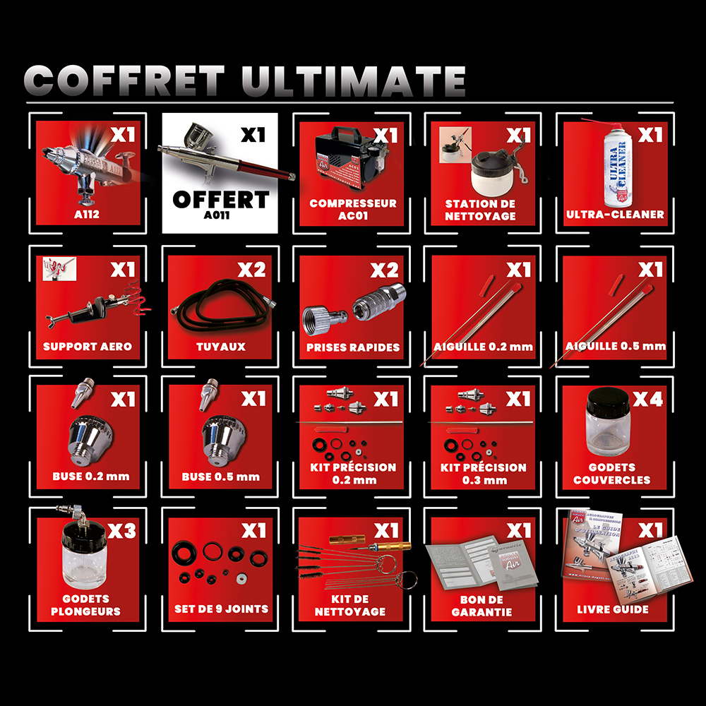 Coffret Aérographe Complet Ultimate - PRINCE AUGUST AX20