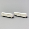 2 wagons couverts frigorifiques IbbIps, portes coulissantes, DR, Ep IV - FLEISCHMANN 826212 - N 1/160
