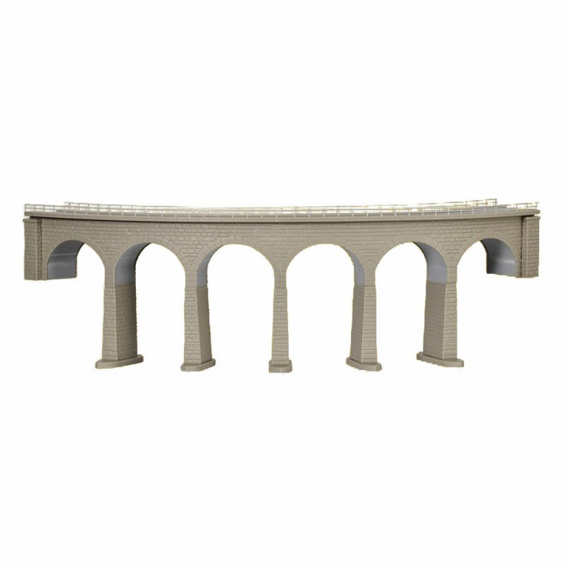 Pont courbe maçonné 1 voie-N-1/160-KIBRI 37665