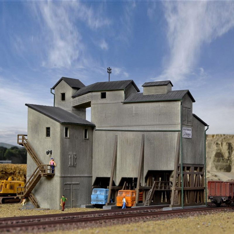 Usine à gravier avec voie de chargement wagons-N-1/160-KIBRI 37226