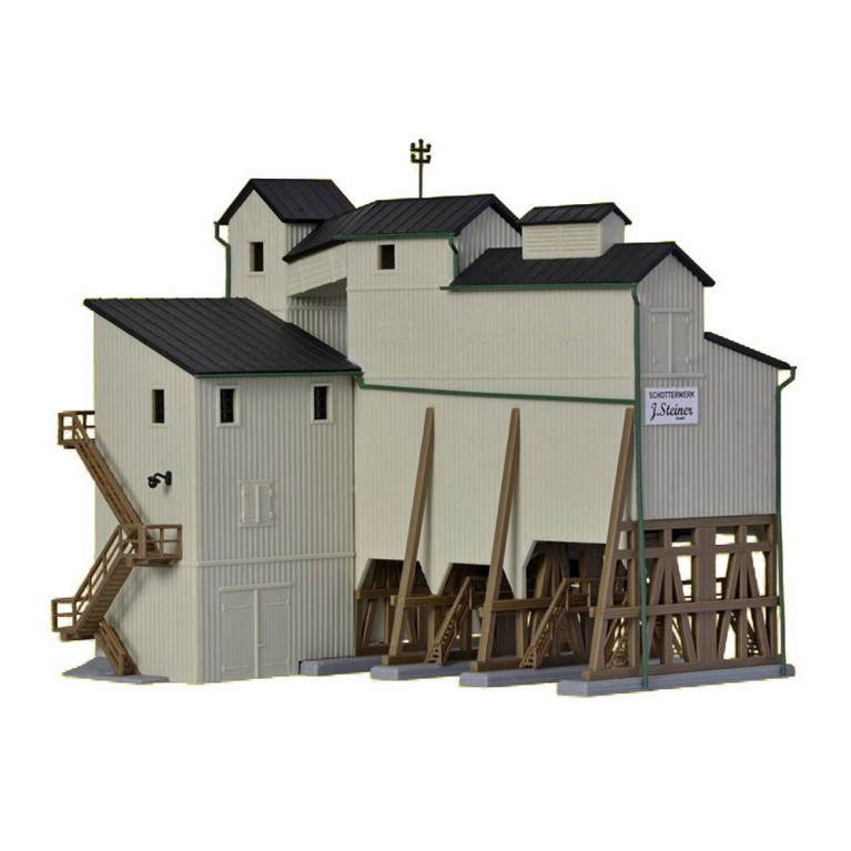 Usine à gravier avec voie de chargement wagons-N-1/160-KIBRI 37226