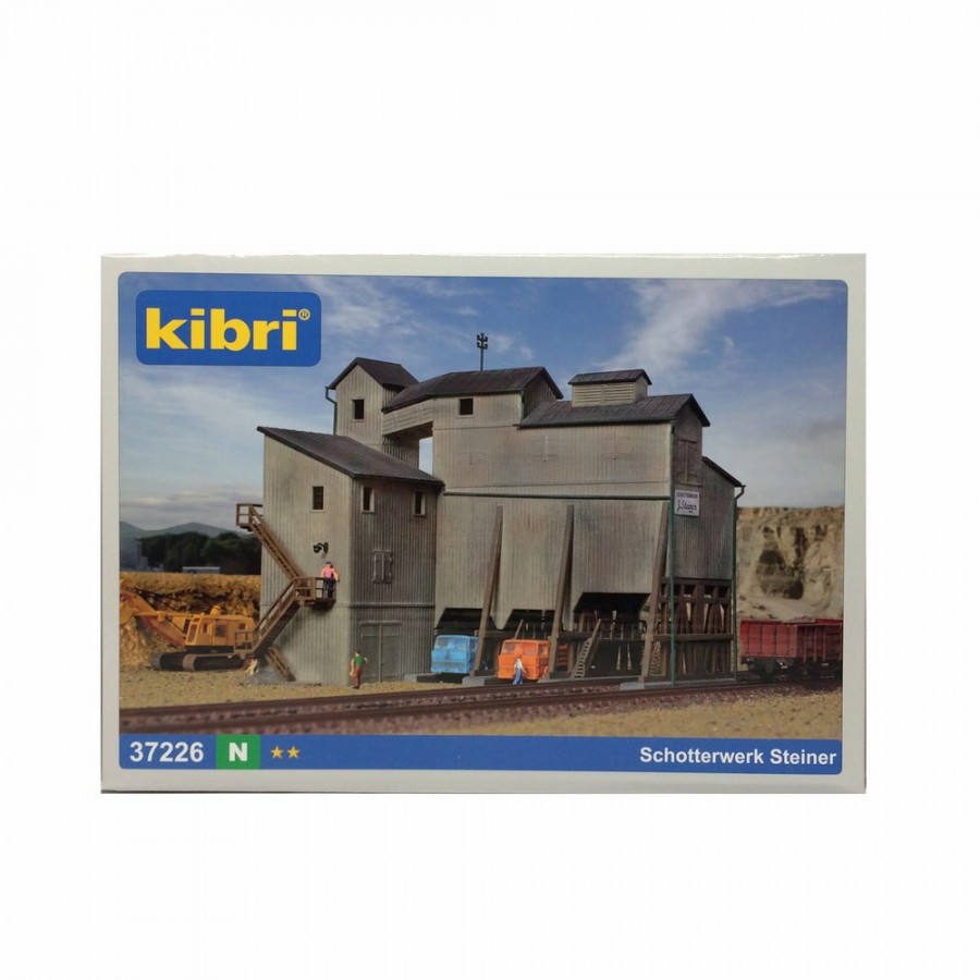 Usine à gravier avec voie de chargement wagons-N-1/160-KIBRI 37226