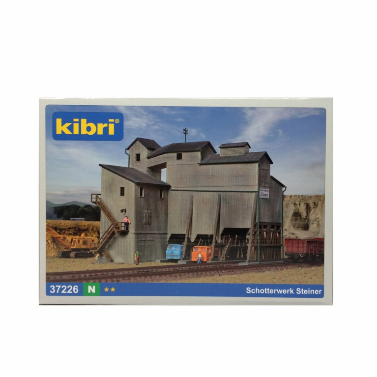 Usine à gravier avec voie de chargement wagons-N-1/160-KIBRI 37226