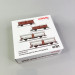 4 wagons, 2 tombereaux toit coulissant et 2 couvert parois coulissantes, DB, EP III - MARKLIN 47301 - HO 1/87