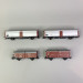 4 wagons, 2 tombereaux toit coulissant et 2 couvert parois coulissantes, DB, EP III - MARKLIN 47301 - HO 1/87