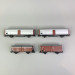 4 wagons, 2 tombereaux toit coulissant et 2 couvert parois coulissantes, DB, EP III - MARKLIN 47301 - HO 1/87