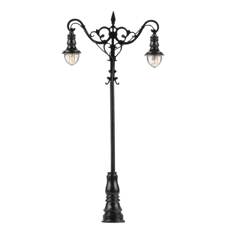 Lampadaire doubles boules suspendues - FALLER 180214 - HO 1/87