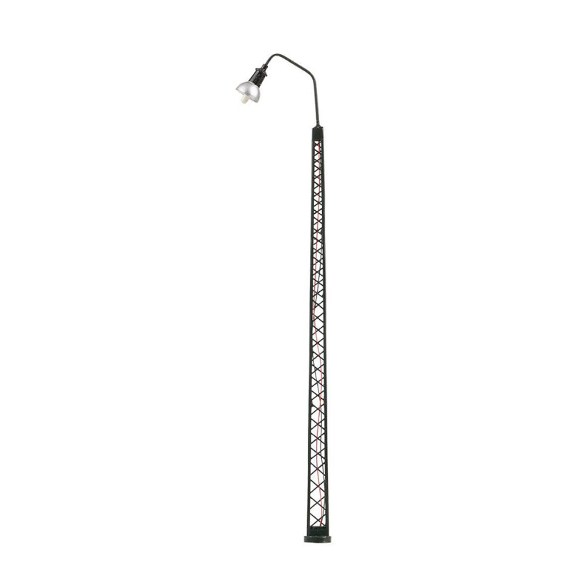 S116# lot de 5 Lampadaires simple HO style ancien , LED CMS blanc chaud