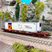 Wagon porte conteneur Sgss "Rail Route", F-Touax / Sncf, Ep IV - JOUEF HJ6243 - HO 1/87