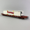 Wagon porte conteneur Sgss "Transfer", F-Touax / Sncf, Ep IV - JOUEF HJ6244 - HO 1/87