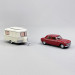 Peugeot 204 + Caravane Eriba - SAI 6259 - HO 1/87