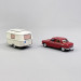 Peugeot 204 + Caravane Eriba - SAI 6259 - HO 1/87