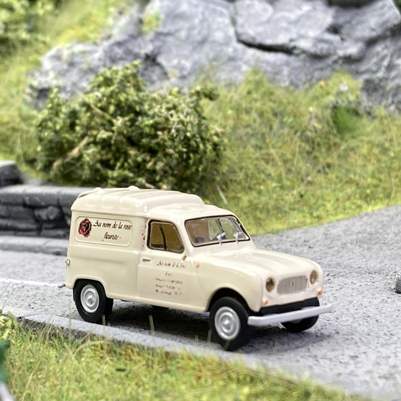 Renault 4L fourgonnette Fleuriste "Au Nom de la Rose" - BREKINA 14759 - HO 1/87