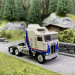 Camion Kenworth K100 Aerodyne 100, Blanc Bleu Rouge - BREKINA 85731 - HO 1/87