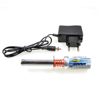Socquet + Chargeur pour voiture thermique 1,2V/2000mAh - CARSON 500905126