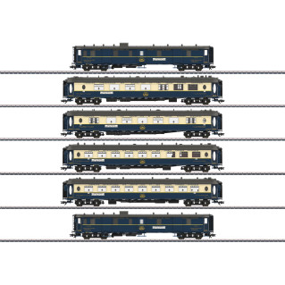 4 voitures Pullman + 2 fourgons à bagages éclairages + fin de convoi "Edelweiss",  Ep II, 3R AC - MARKLIN 42470 - HO 1/87