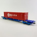 Wagon porte conteneur MMC3 "Boluda", Transfesa, Ep VI - ELECTROTREN HE6045 - HO 1/87