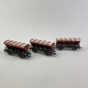 3 wagons à bennes basculantes Fz 120, DB, Ep IV - ROCO 77039 - HO 1/87
